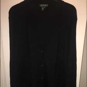Black Ralph Lauren Cardigan 2-pockets button down